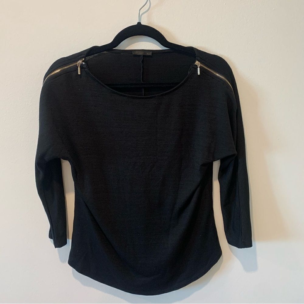Dynamite Zipper Detail Black Top